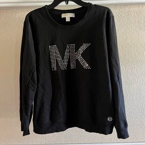 Michael Kors XL French Terry embellished top